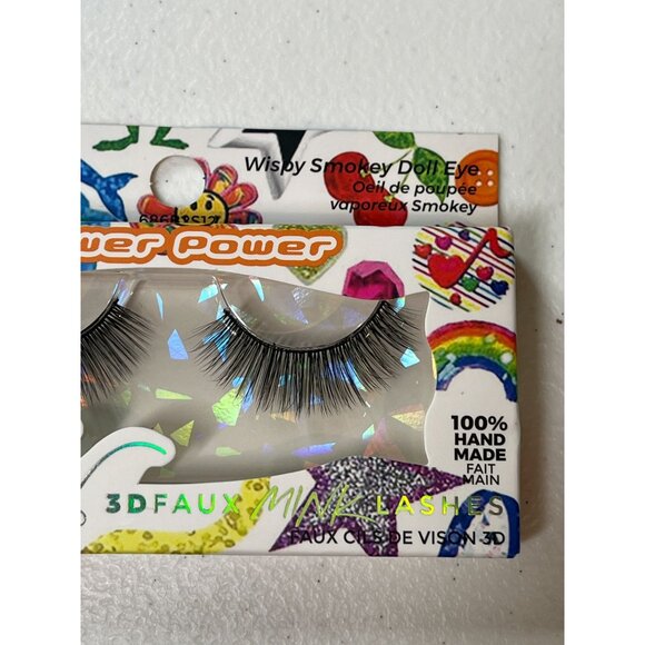 Ioni 3D Faux Mink Lashes – Wispy Smokey Doll Eye Flower Power Handmade - Picture 5 of 5